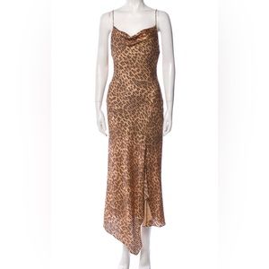 Alice and Olivia leopard midi dress